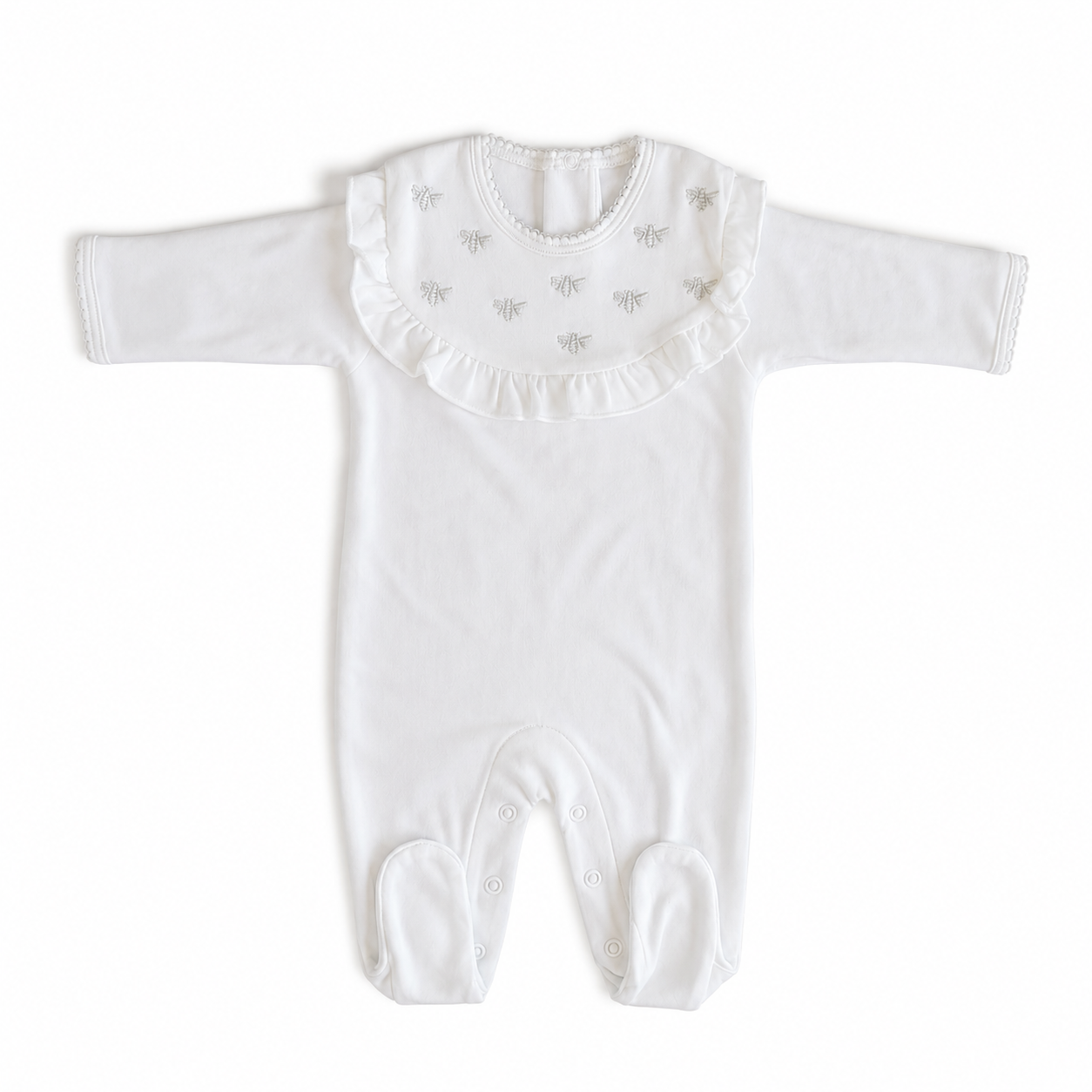 Pijama Baby Niña White Bee- Algodón Pima