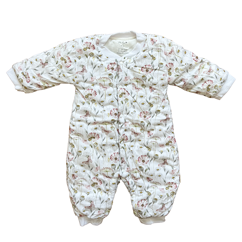 Saquito Acolchado Franela Butterflies