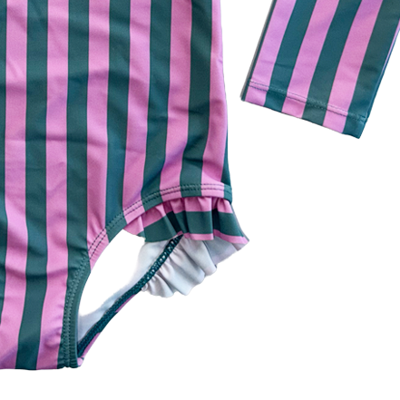 Traje de Baño ML Malva Stripes
