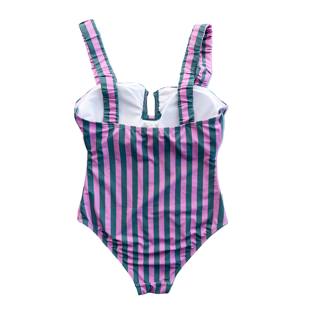 Traje de baño Mamá Malva Stripes
