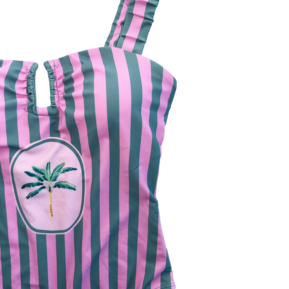 Traje de baño Mamá Malva Stripes