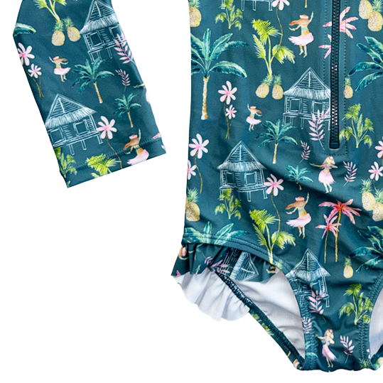 Traje de Baño ML Zip Palmtree