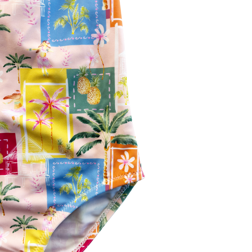 Traje de Baño Niña Espalda Pineapple
