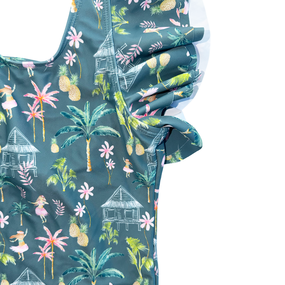 Traje de Baño Niña Espalda Palmtree