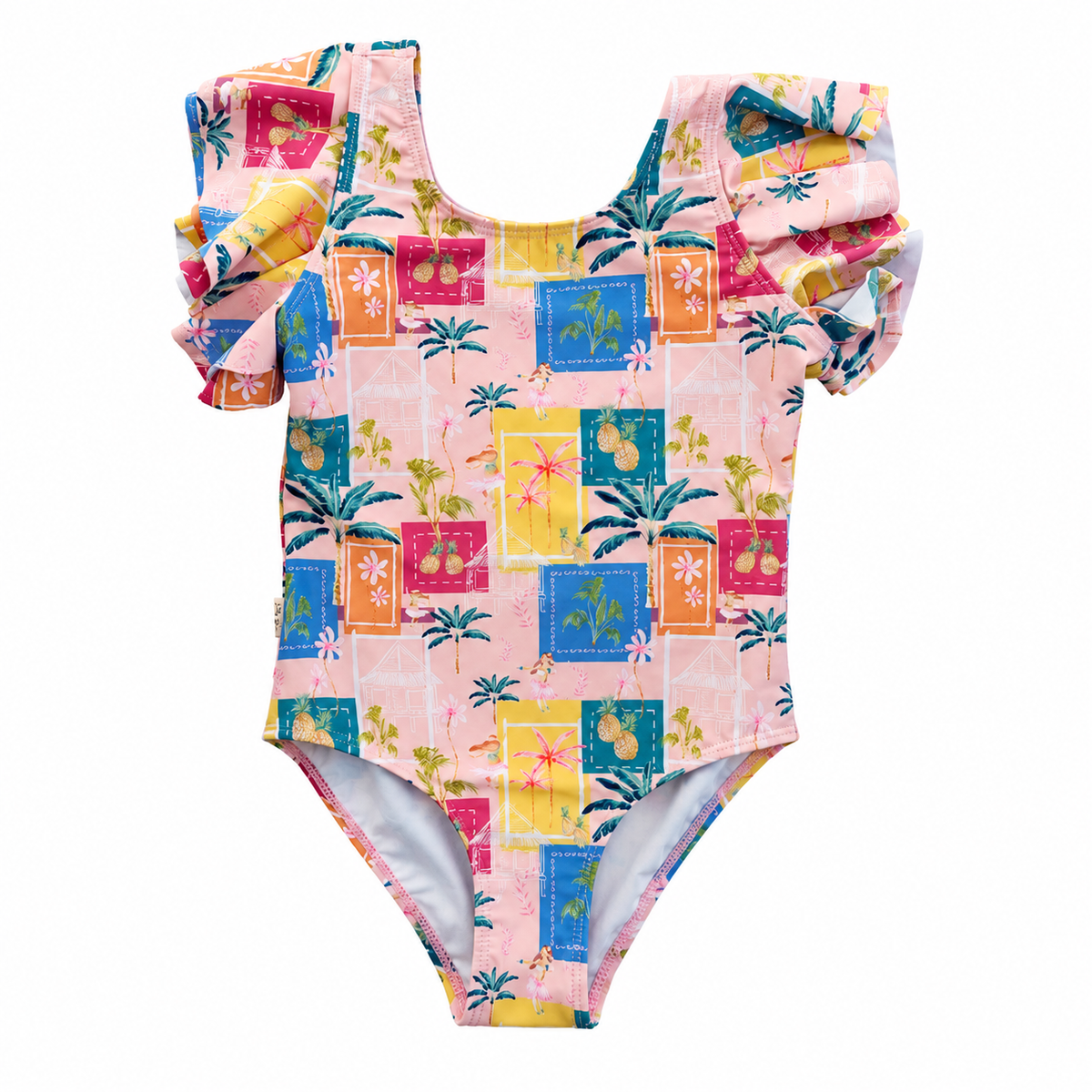 Traje de Baño Niña Espalda Pineapple