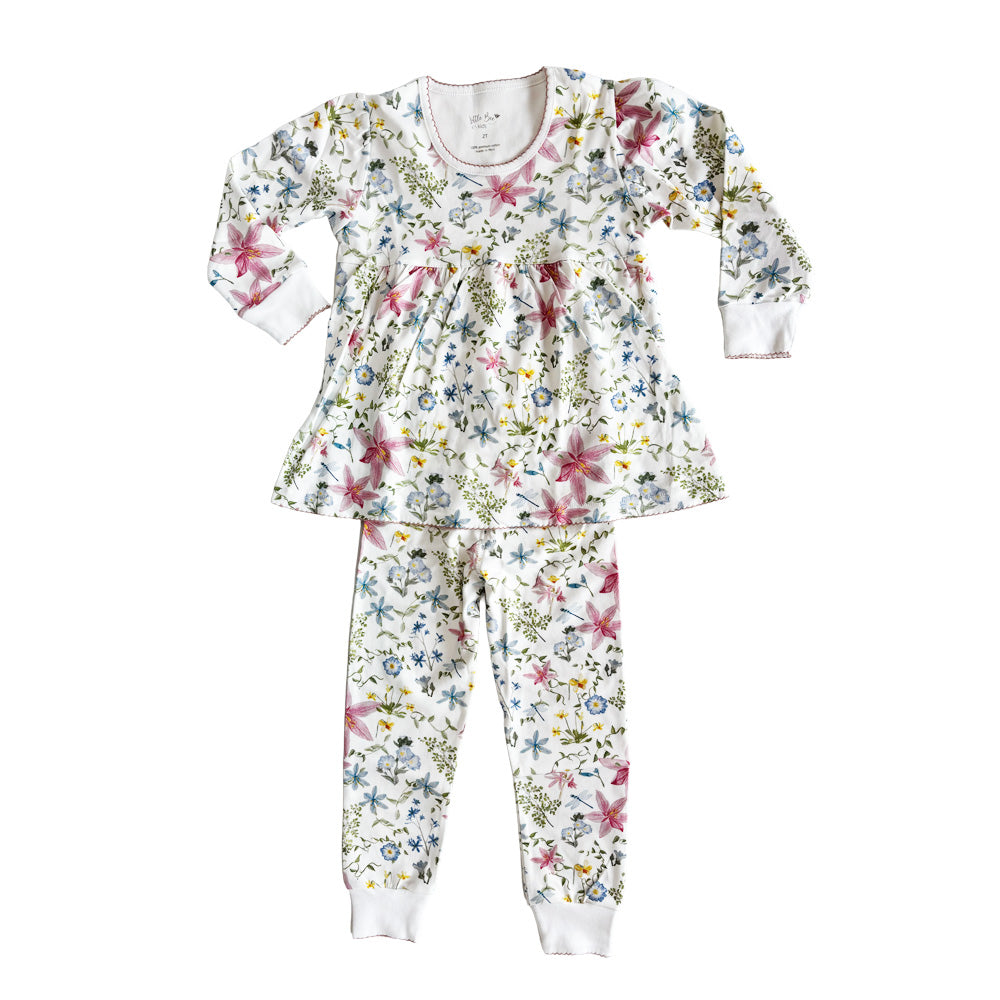 Pijama Largo Jazmín- Algodón Pima