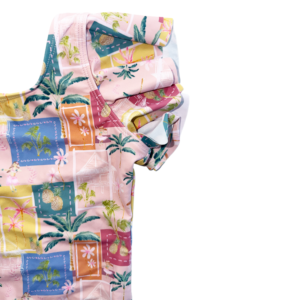 Traje de Baño Niña Espalda Pineapple