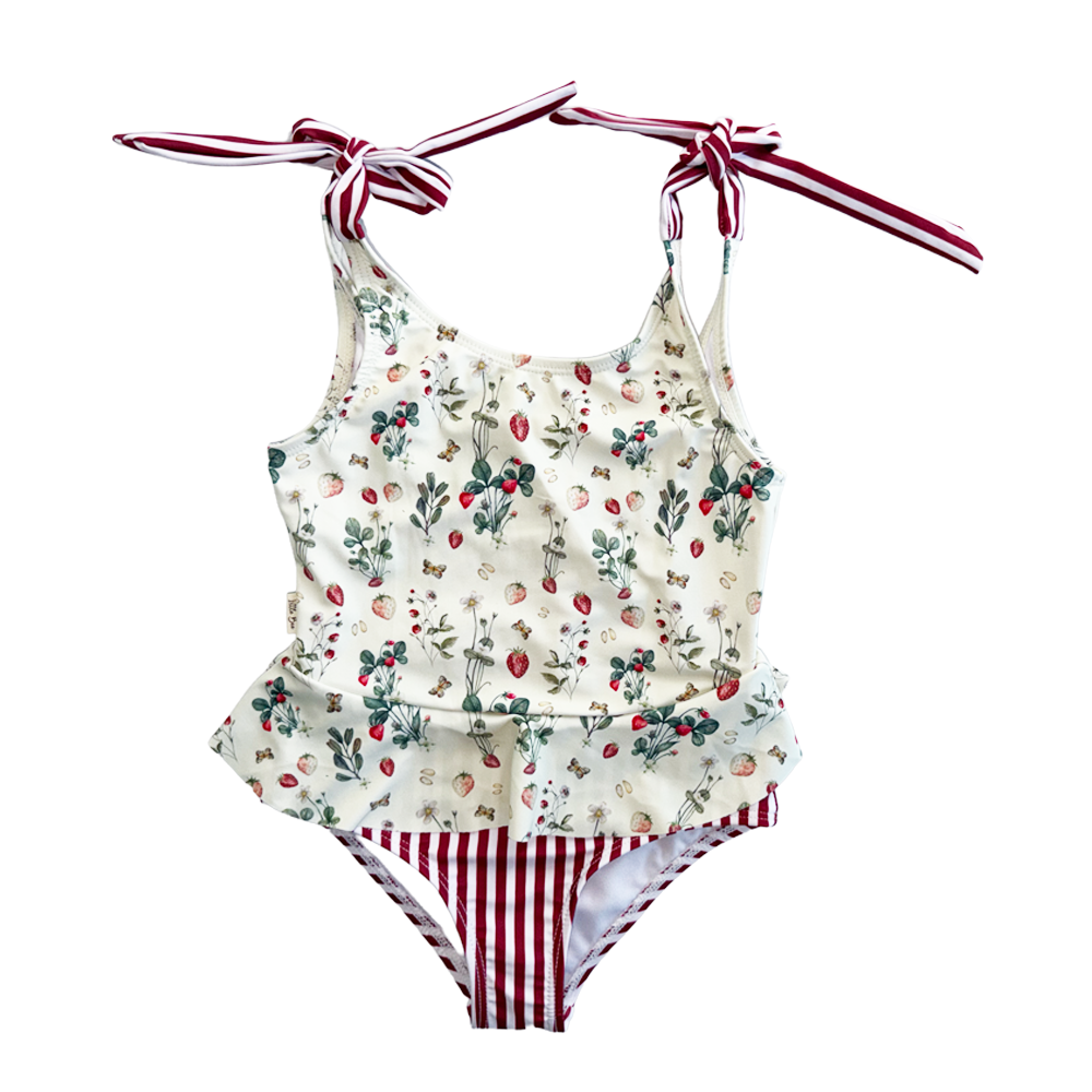 Traje de Baño Niña Peplum Strawberry