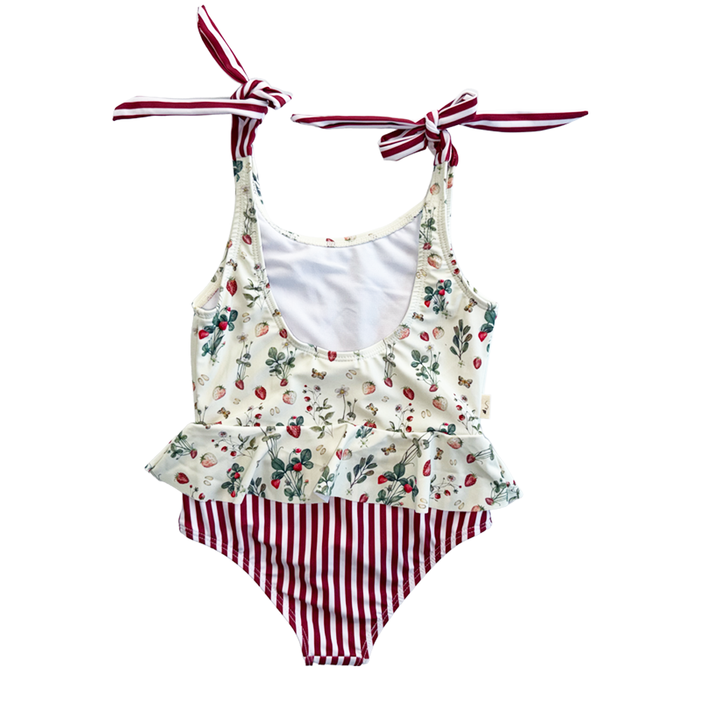 Traje de Baño Niña Peplum Strawberry