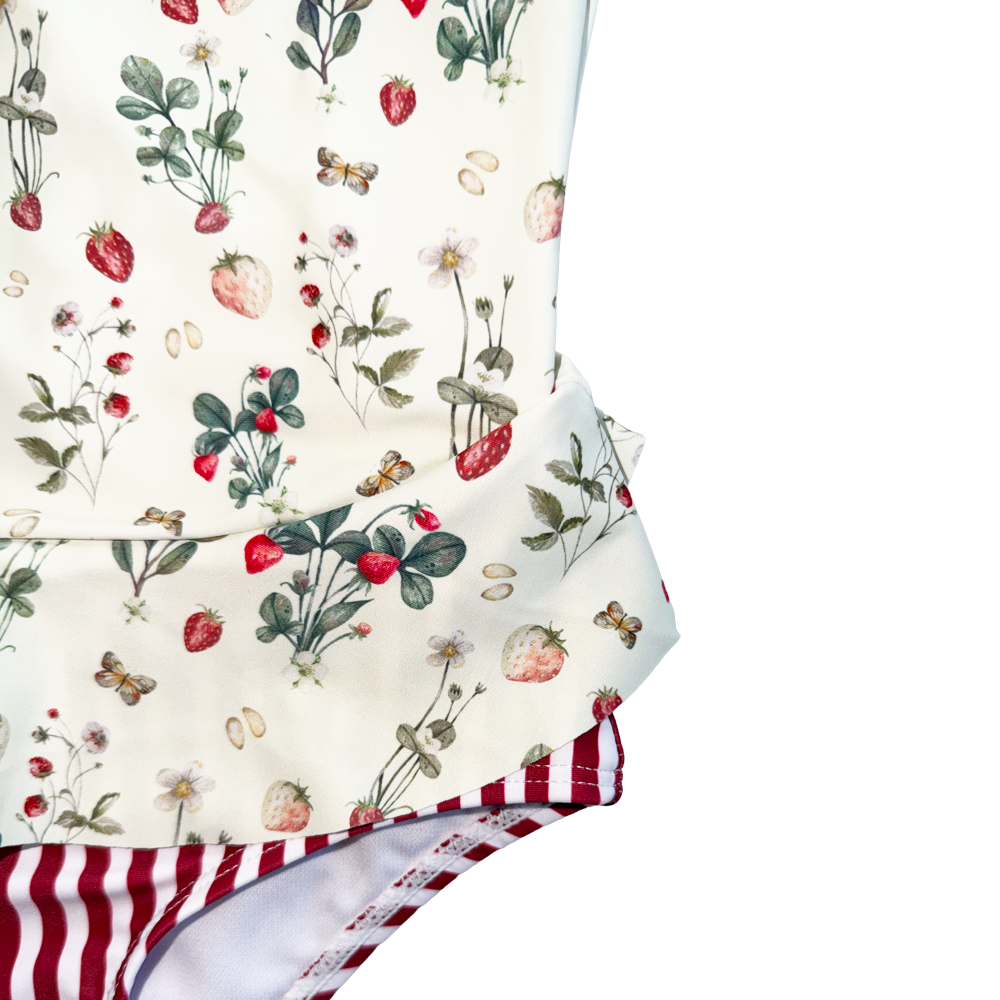 Traje de Baño Niña Peplum Strawberry