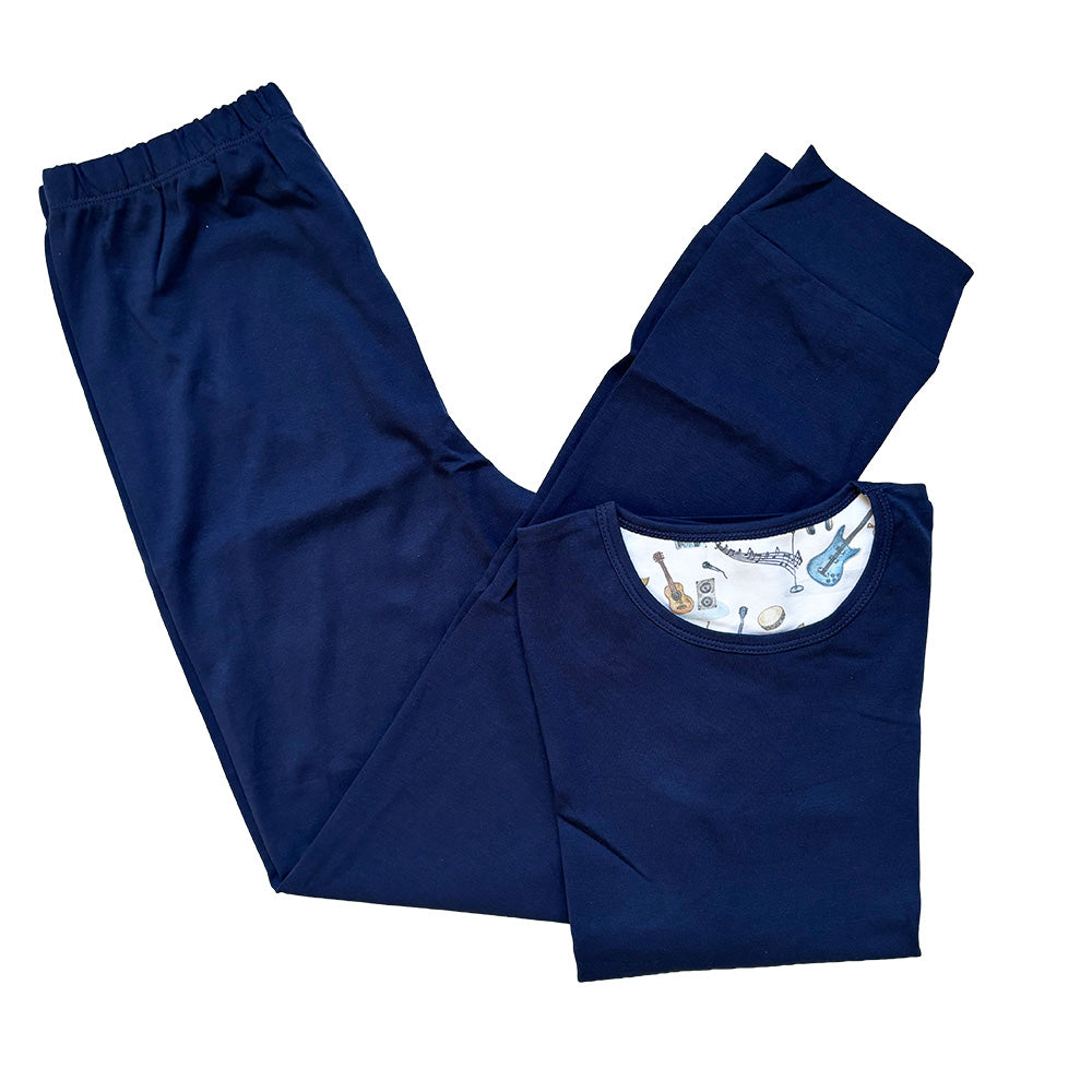 Pijama Largo Teens Blue Rock