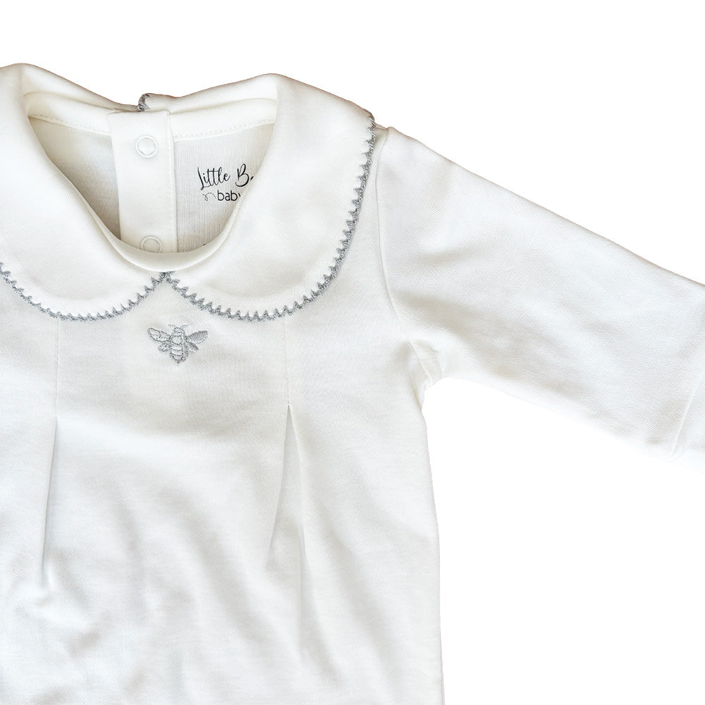 Pijama Baby Boy White Bee- Algodón Pima