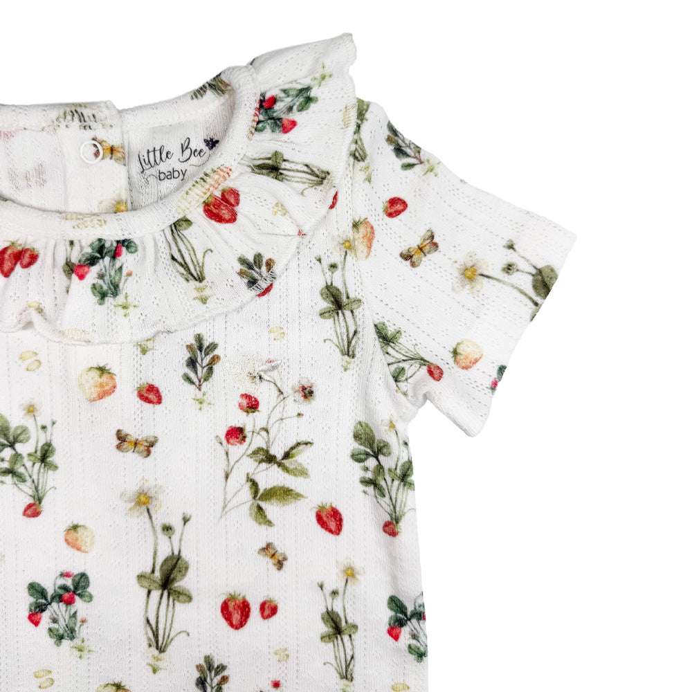 Body Manga Corta Pointielle Strawberry