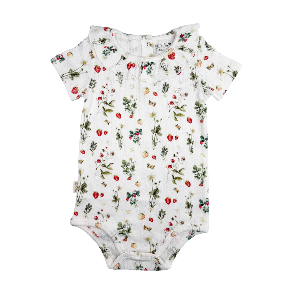 Body Manga Corta Pointielle Strawberry