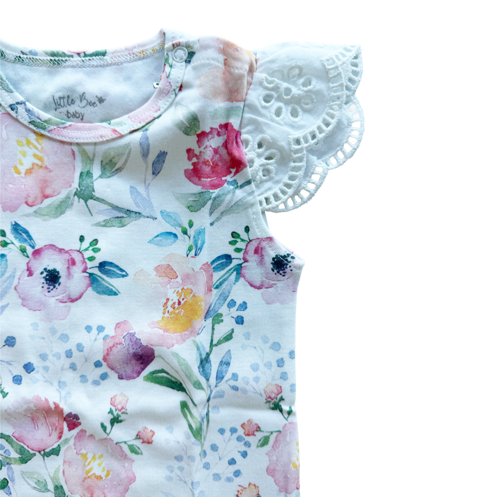 Body Manga Corta Rose Garden