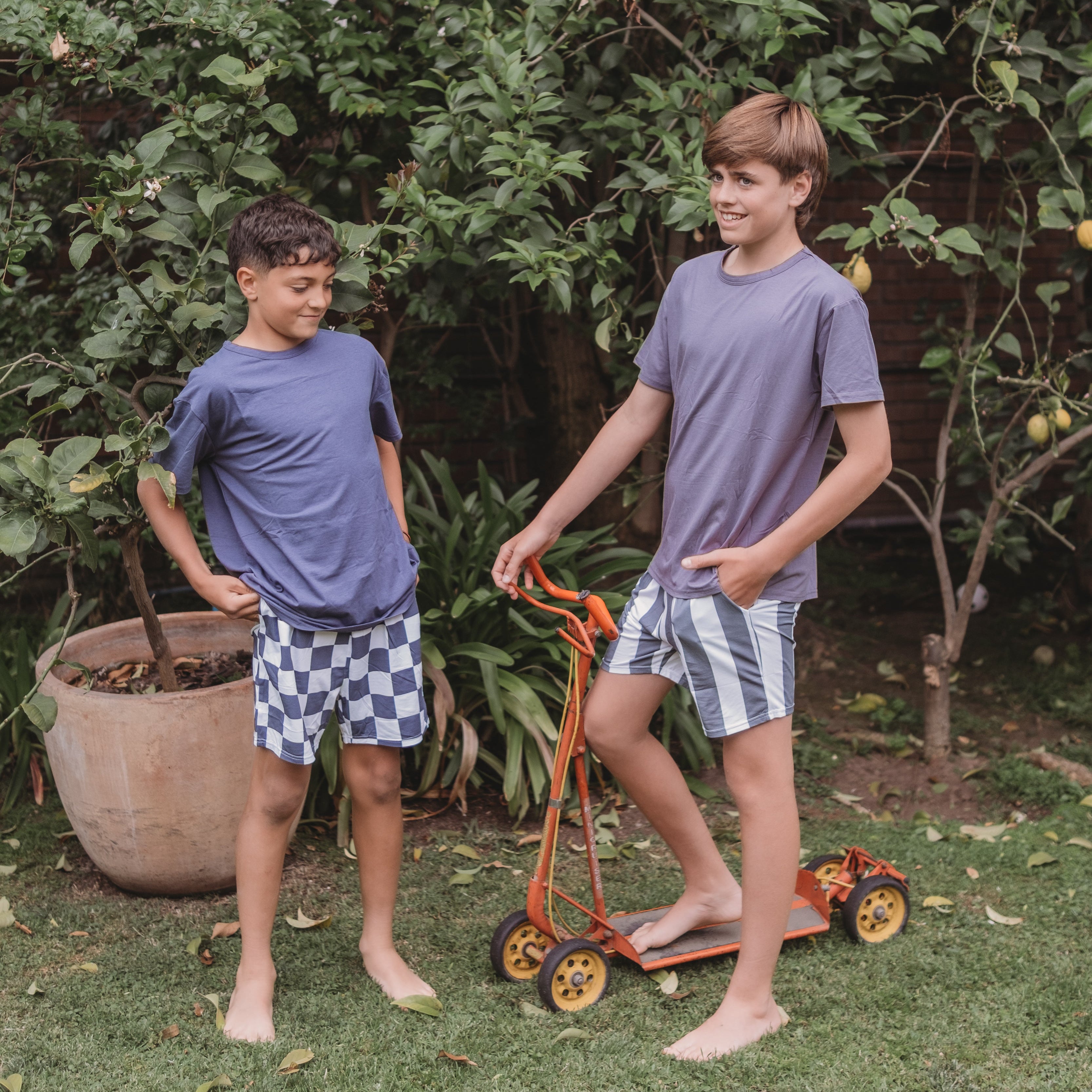 Pijama Corto Teens Niño Check