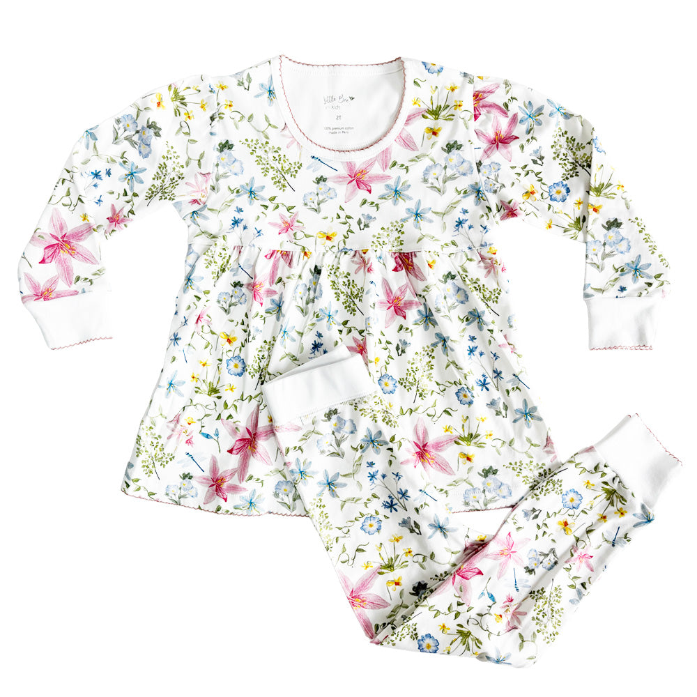 Pijama Largo Jazmín- Algodón Pima