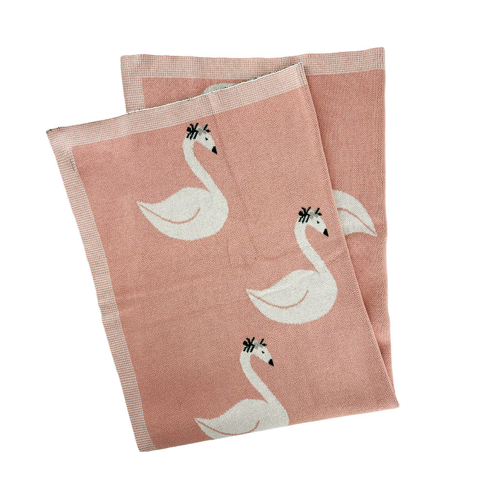 Manta Tejida Swan