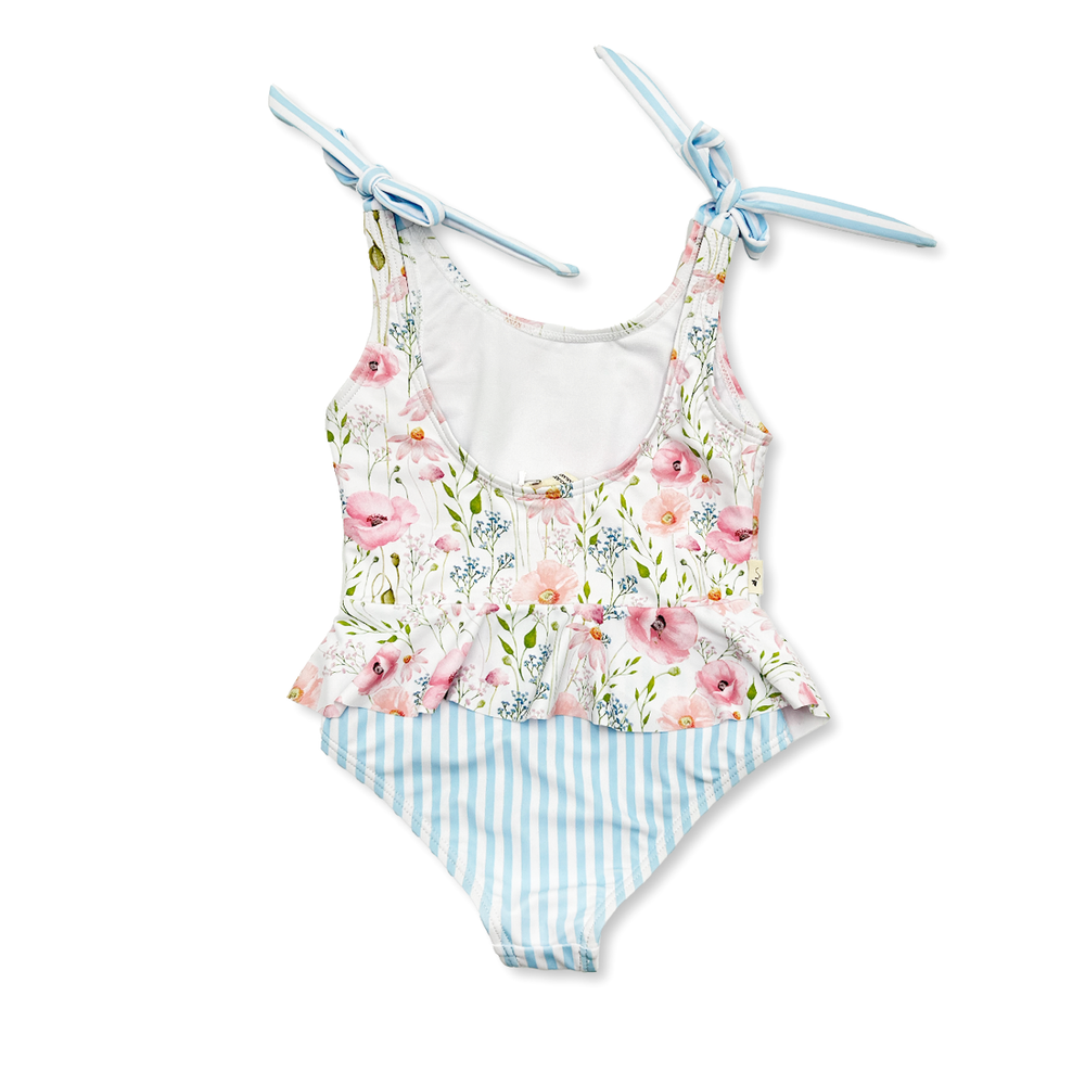Traje de Baño Niña Peplum Wildflowers