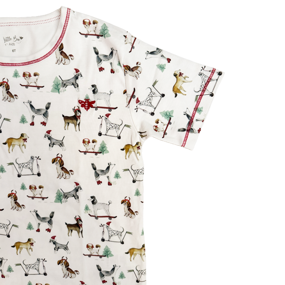 Pijama Corto Xmas Dogs - Algodón Pima
