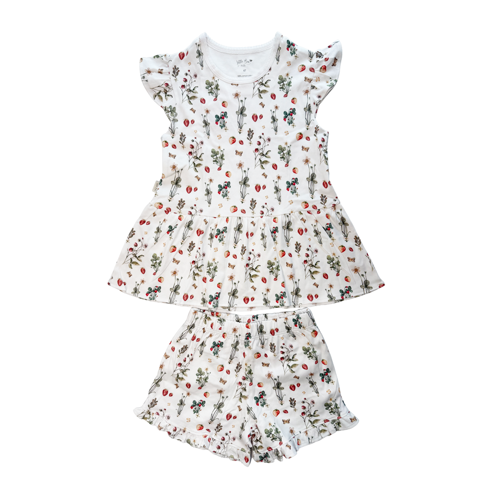 Pijama Corto Strawberry - Algodón Pima