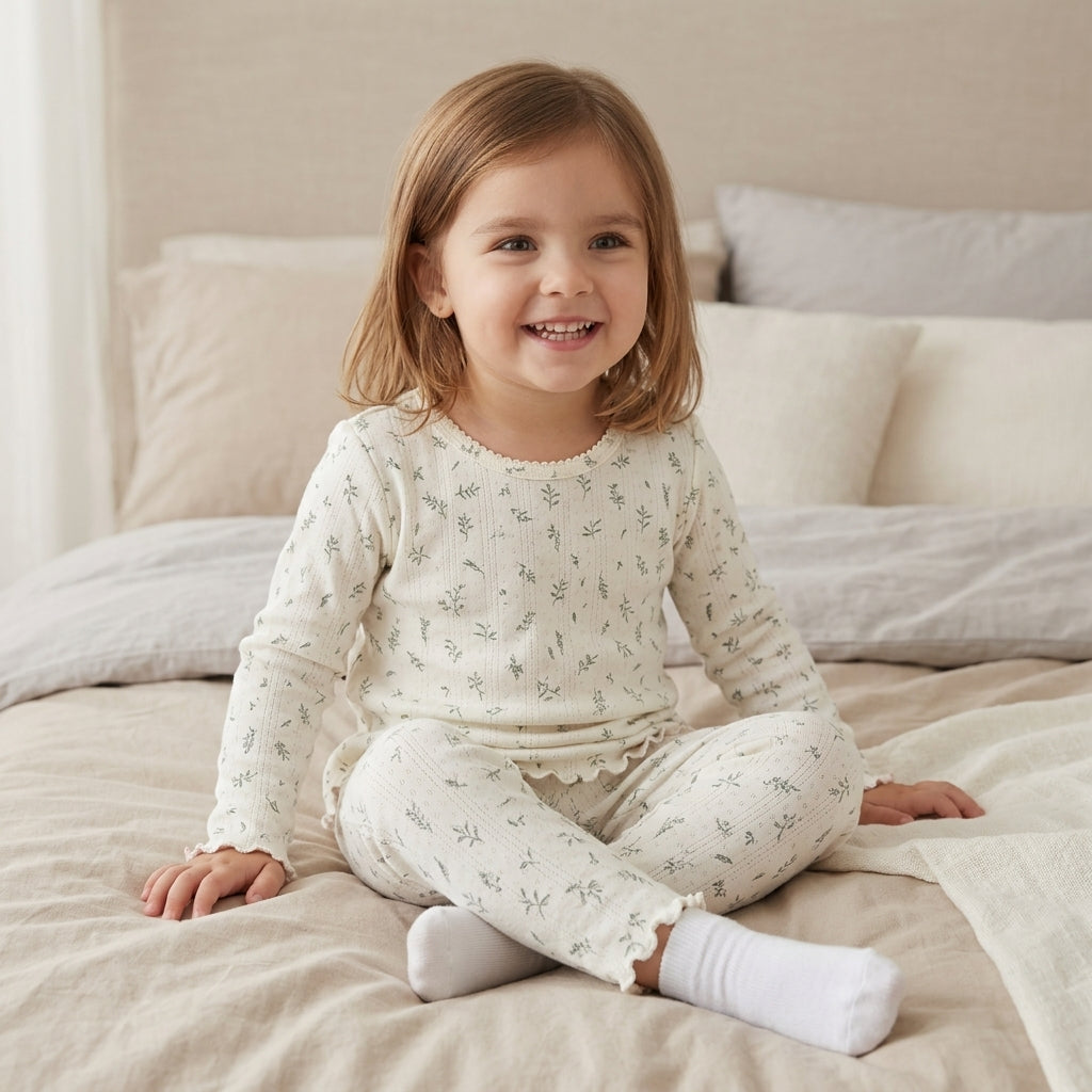 Pijama Winter Girl Point Leaves